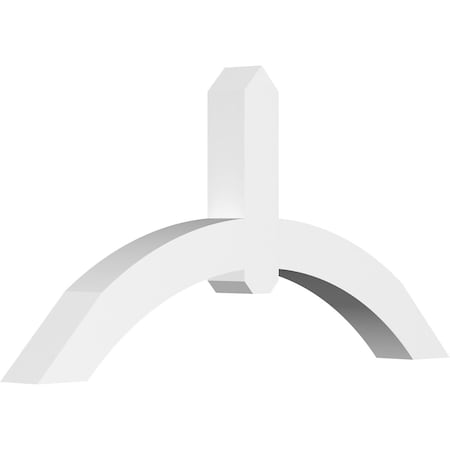 Ekena Millwork Archdale Architectural Grade PVC Gable Bracket, 48"W x 24"H x 4"D x 4"F, 12/12 Pitch GBP048X24X0404ARC00